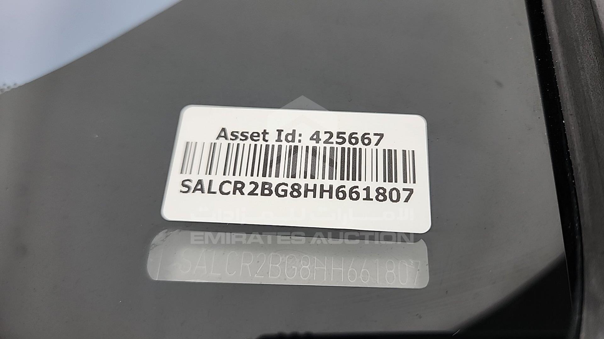 2017 LAND ROVER DISCOVERY VIN: SALCR2BG8HH661807