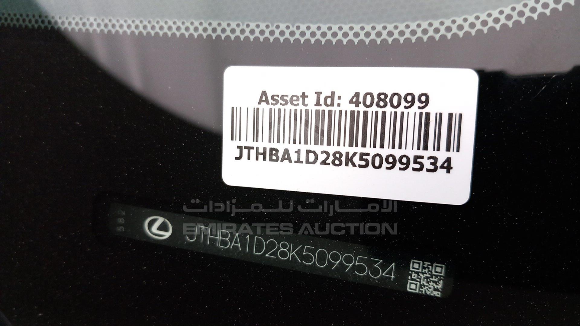 2019 LEXUS IS300 VIN: JTHBA1D28K5099534