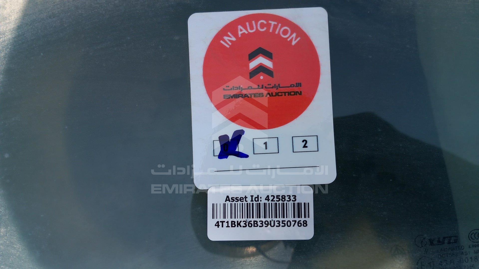 2009 TOYOTA AVALON VIN: 4T1BK36B39U350768