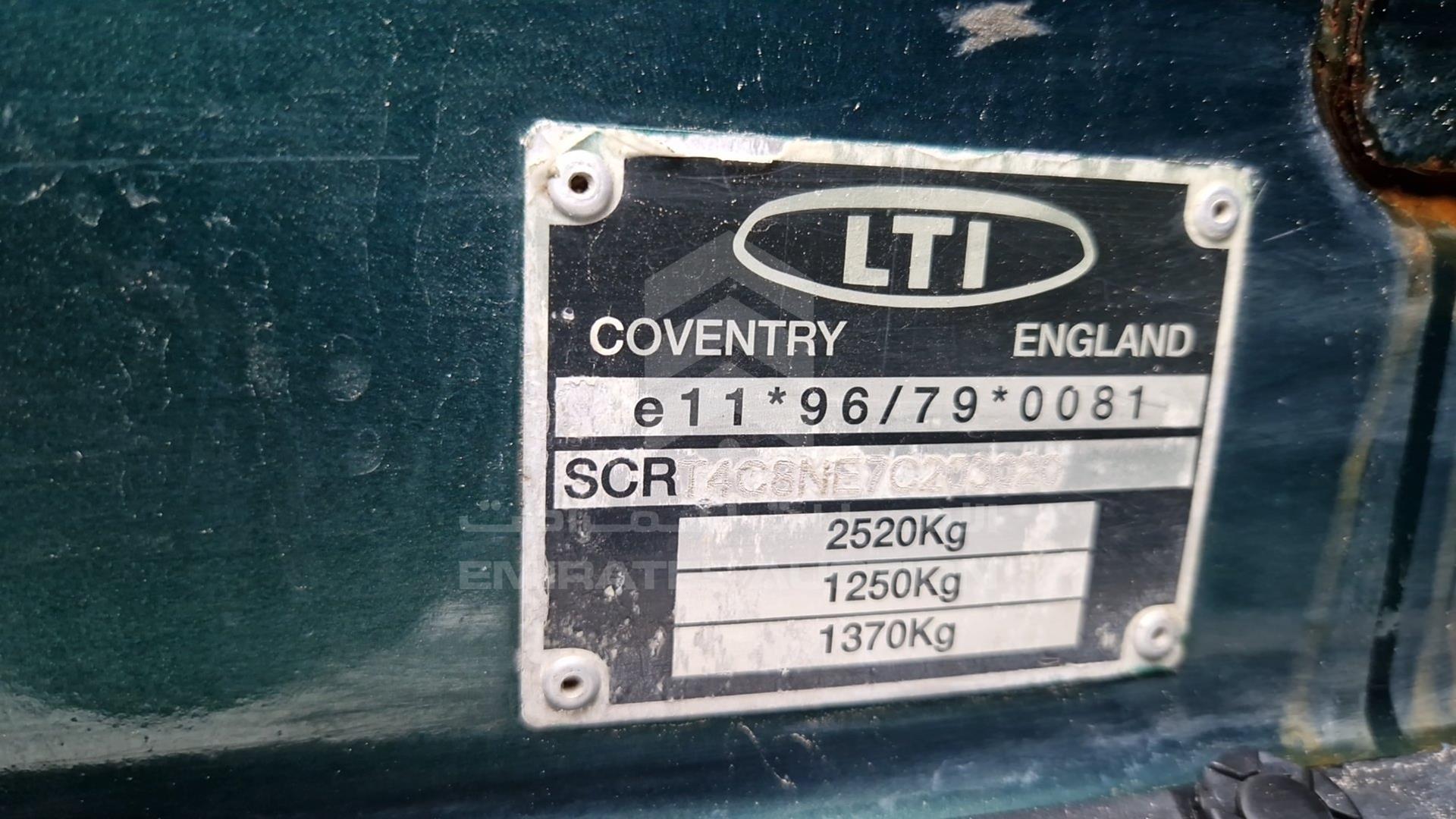 2007 LONDON TAXI TX4 VIN: SCRT4C8NE7C203020