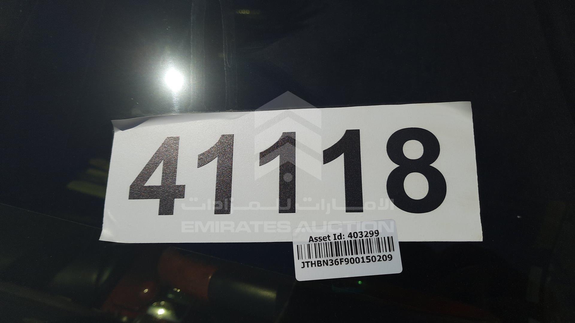 2006 LEXUS LS 430 VIN: JTHBN36F900150209