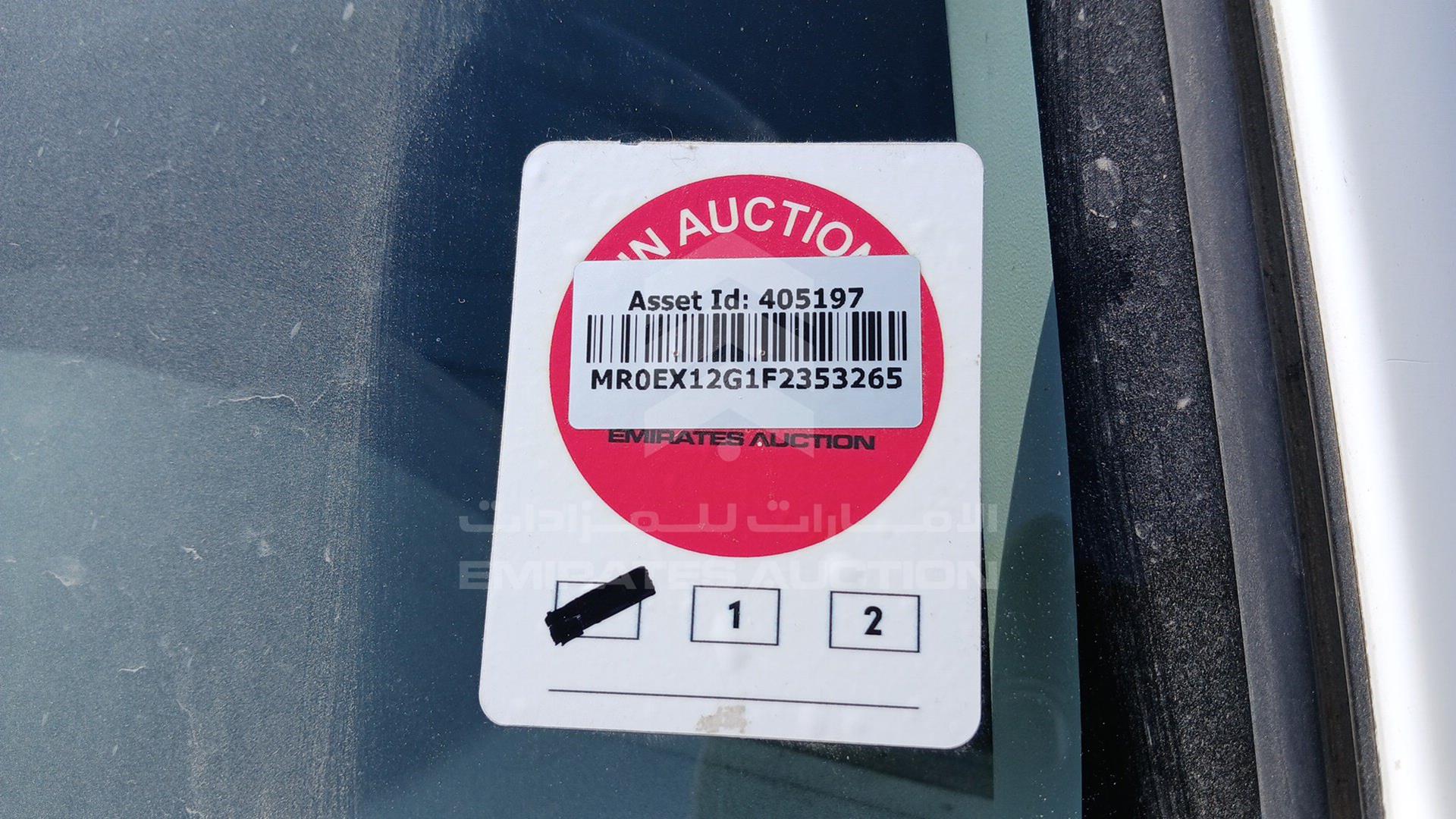 2015 TOYOTA HILUX VIN: MR0EX12G1F2353265
