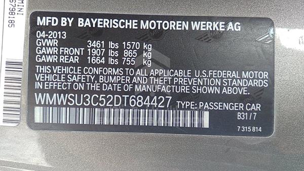 WMWSU3C52DT684427 Mini Cooper