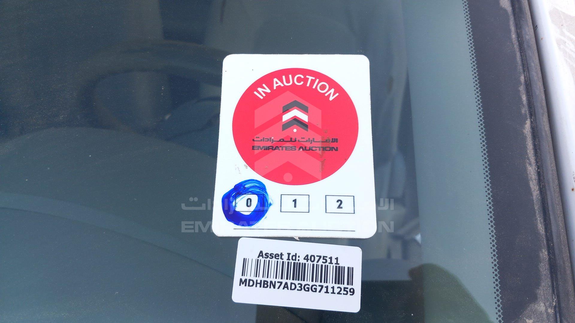 2016 NISSAN SUNNY VIN: MDHBN7AD3GG711259