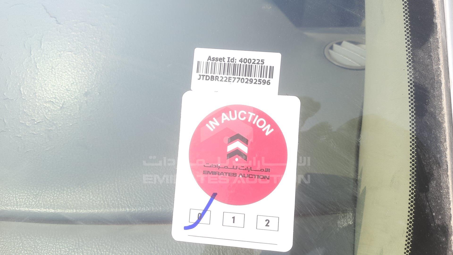 2007 TOYOTA COROLLA VIN: JTDBR22E770292596