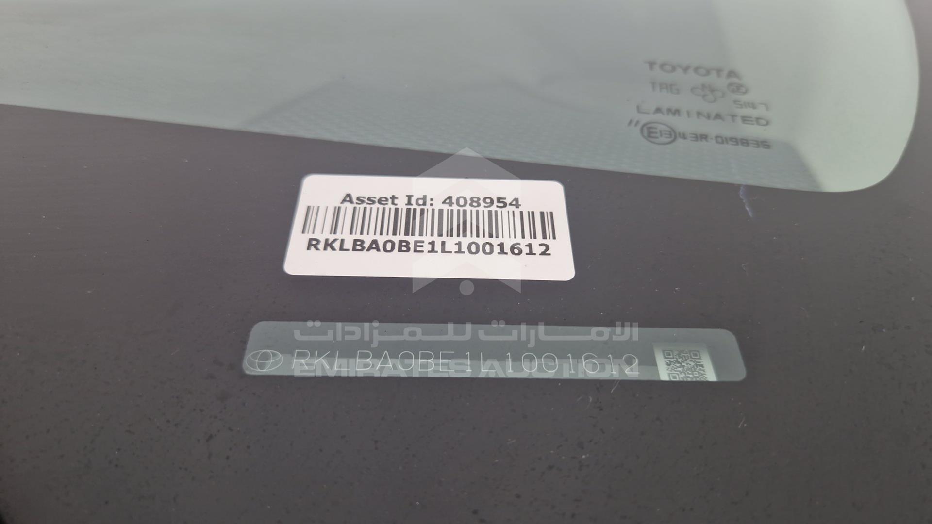 2020 TOYOTA COROLLA VIN: RKLBA0BE1L1001612