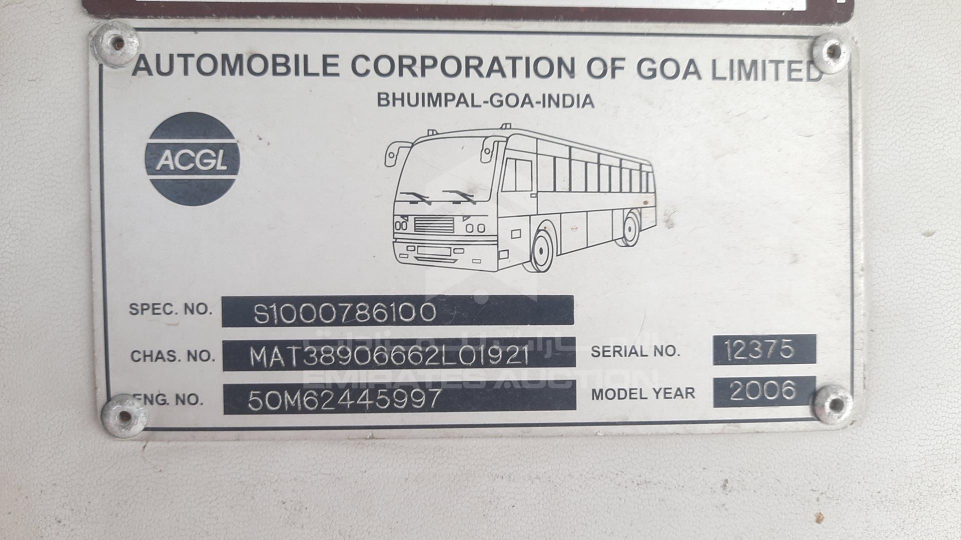 2006 TATA LPO1316 VIN: MAT38906662L01921