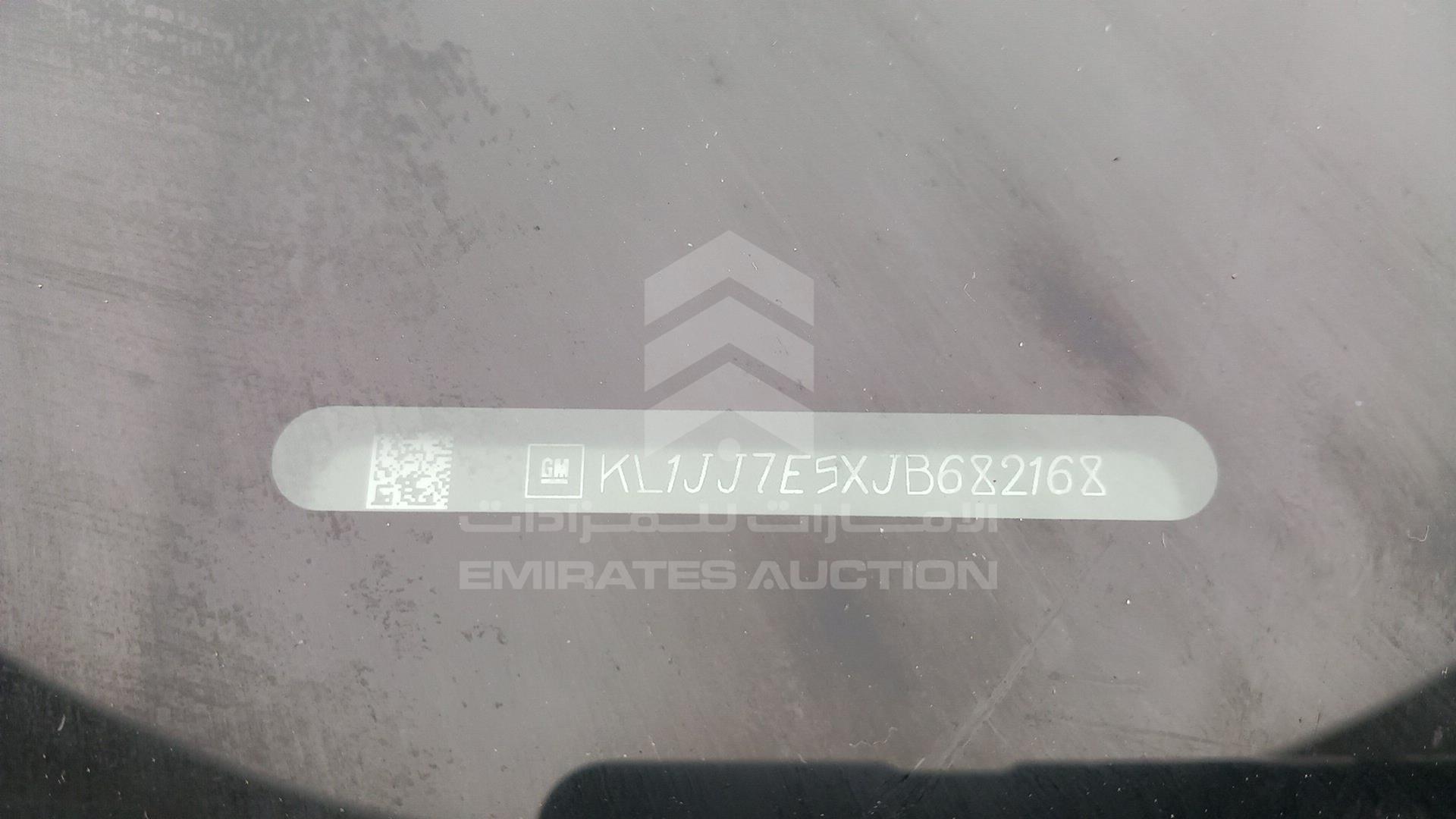 2018 CHEVROLET TRAX VIN: KL1JJ7E5XJB682168