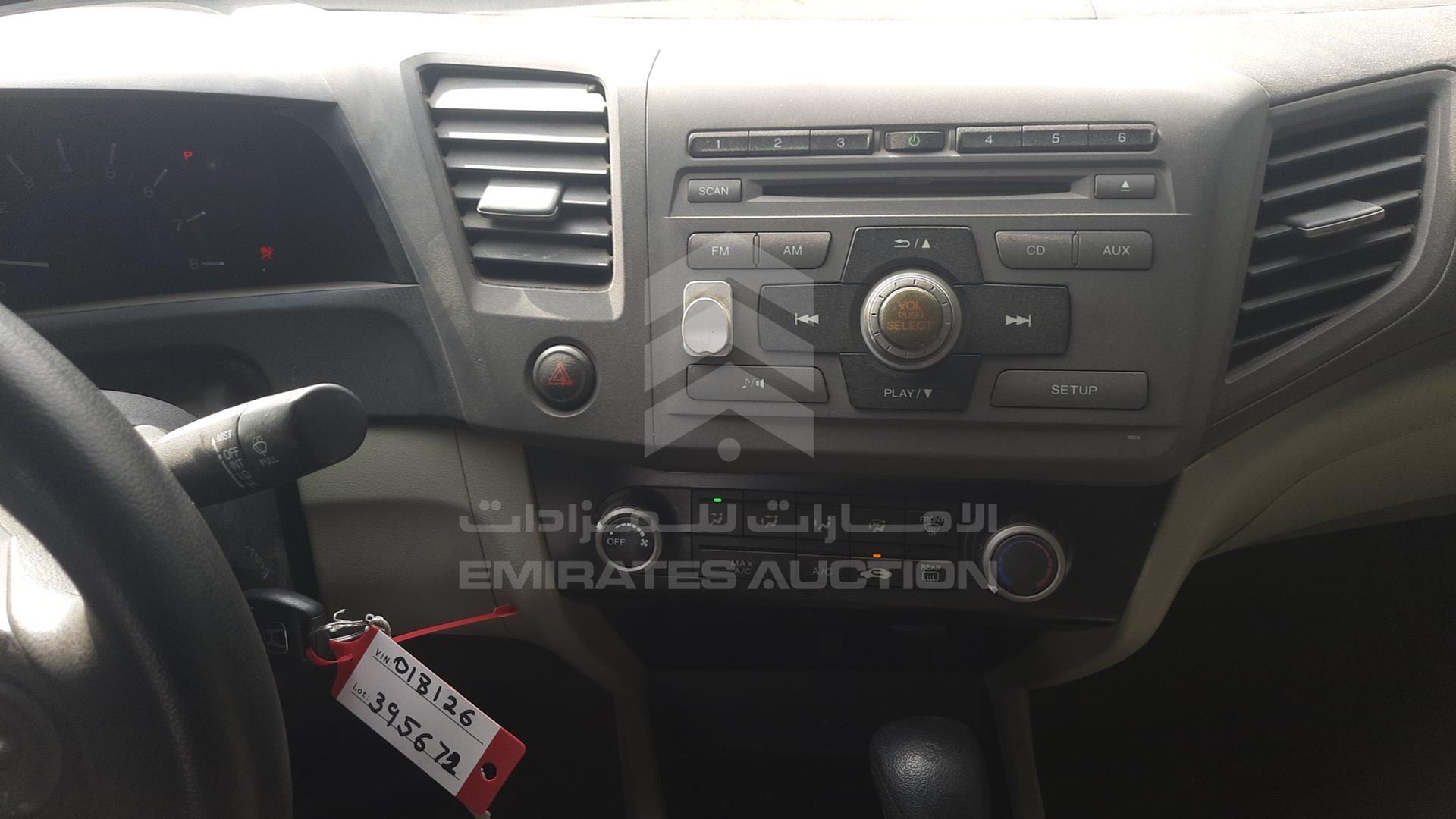 2012 HONDA CIVIC VIN: 19XFB2F52CE018126