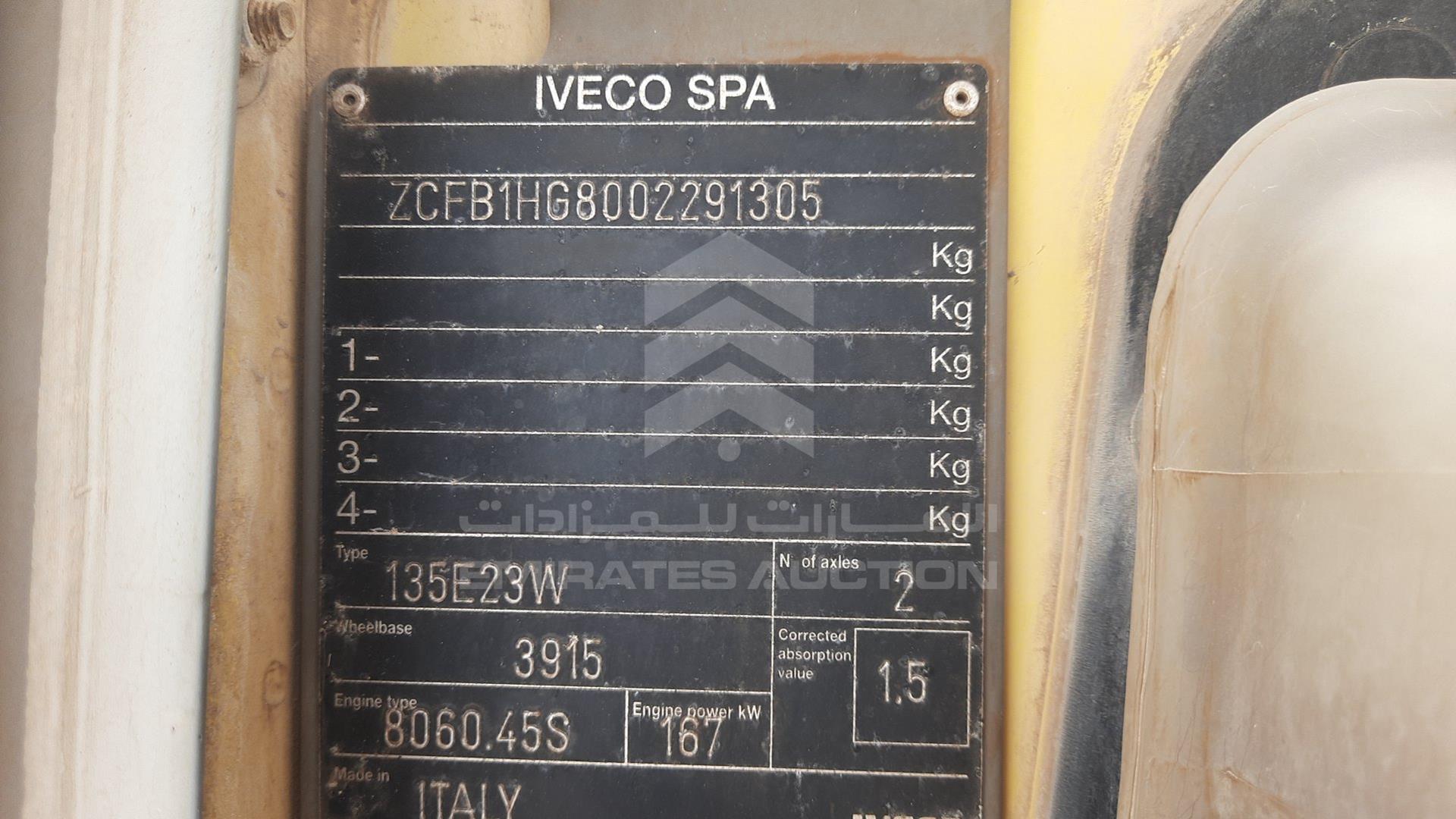 0 IVECO EUROCARGO VIN: ZCFB1HG8002291305