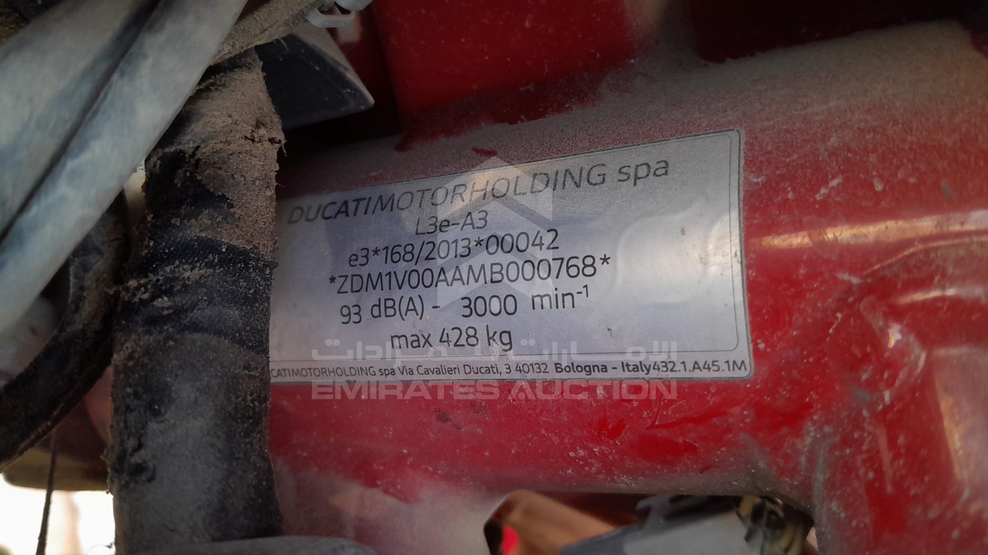 2021 DUCATI SUPER SPORT VIN: ZDM1V00AAMB000768