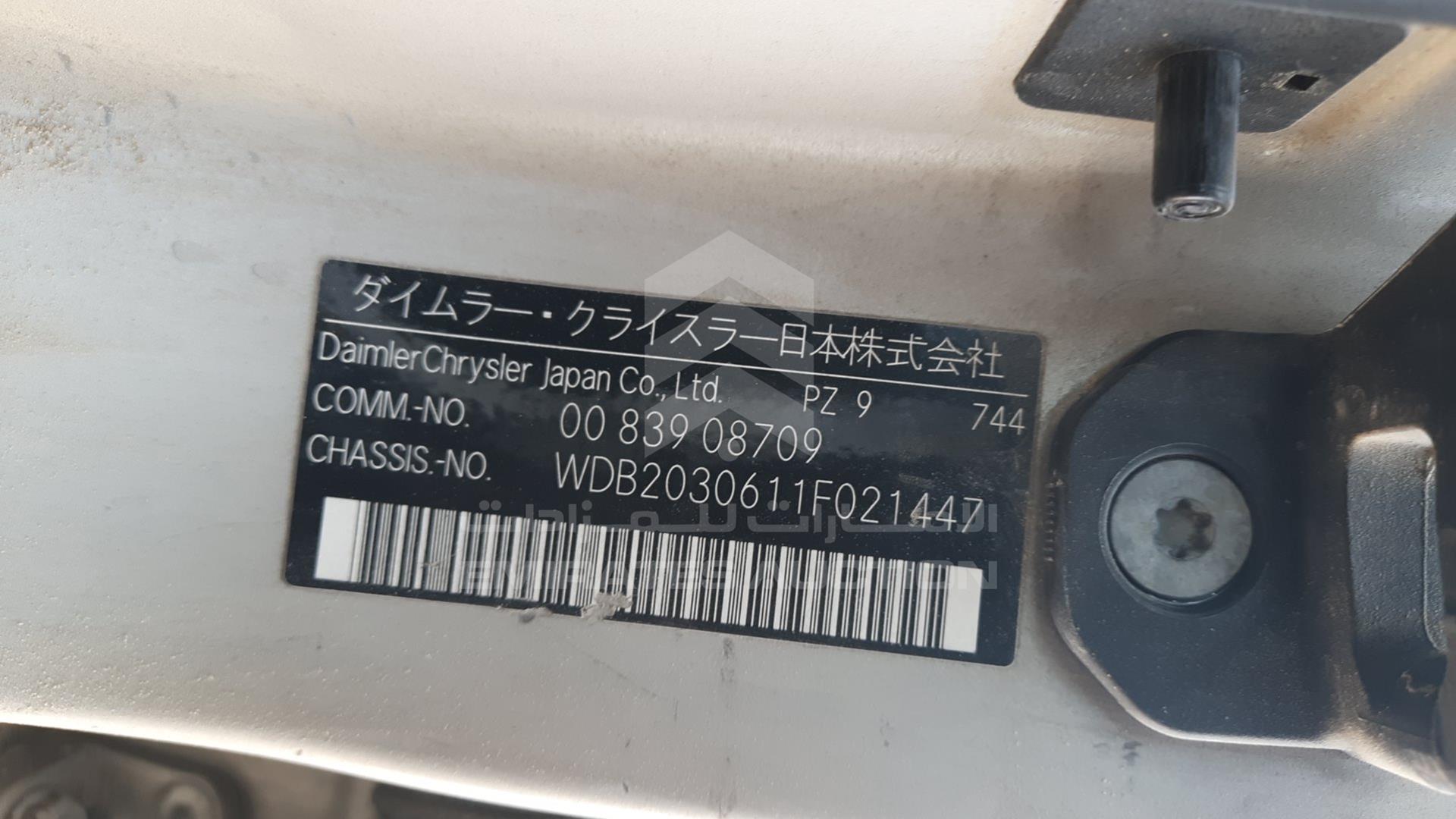 2001 MERCEDES C 240 VIN: WDB2030611F021447