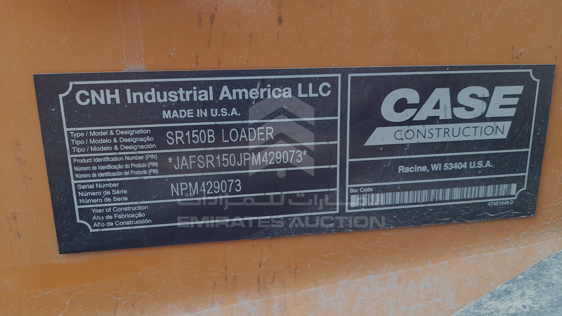 2024 CASE SR150B VIN: JAFSR150JPM429073