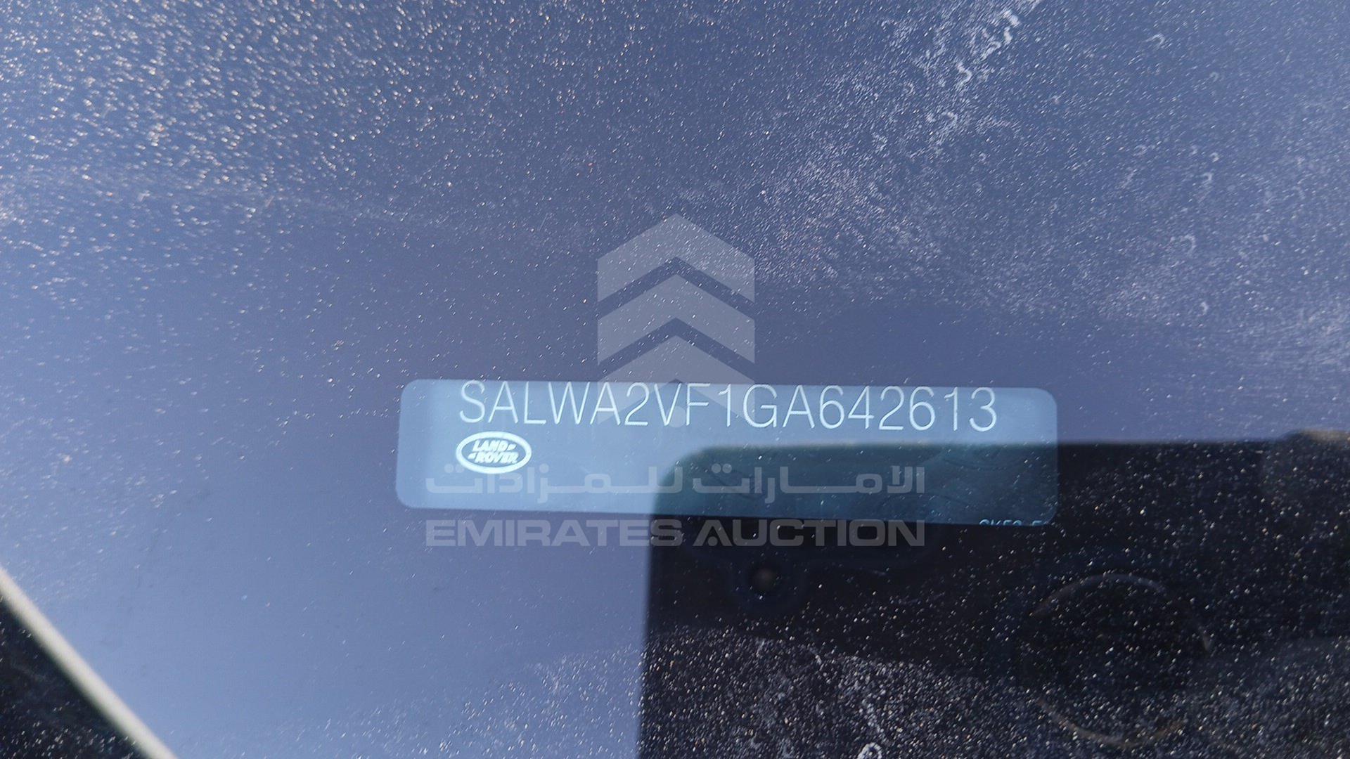 2016 RANGE ROVER SPORT VIN: SALWA2VF1GA642613