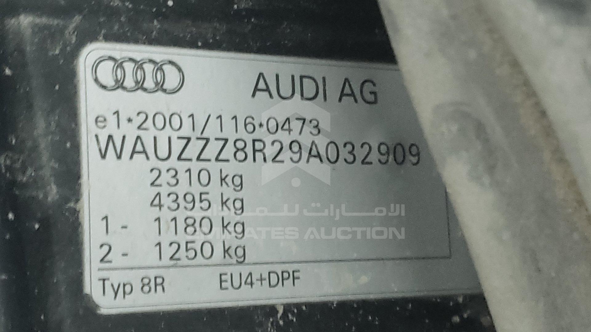 2009 AUDI Q5 VIN: WAUZZZ8R29A032909