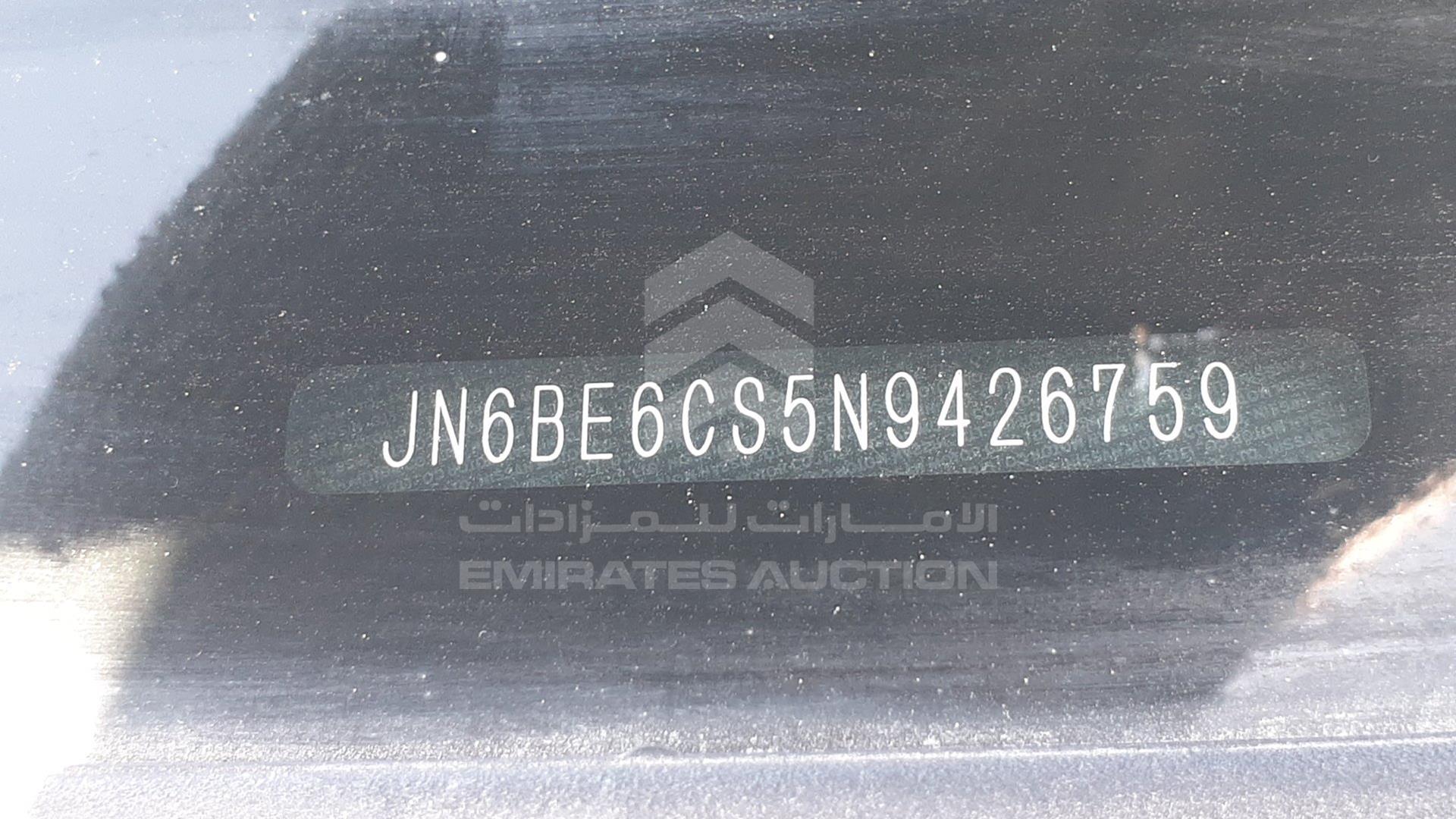 2022 NISSAN URVAN VIN: JN6BE6CS5N9426759