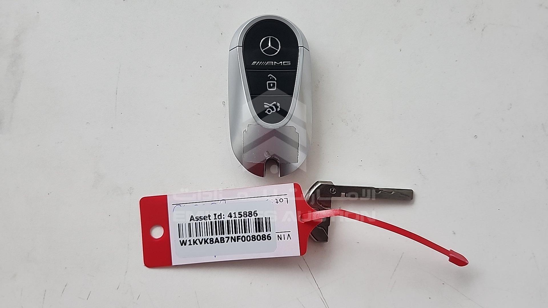 2022 MERCEDES SL 55 AMG VIN: W1KVK8AB7NF008086
