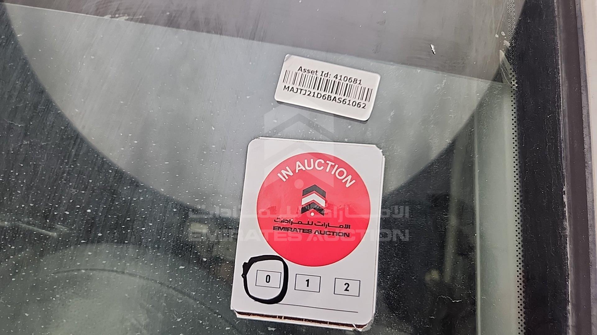 2011 FORD FIGO VIN: MAJTJ21D6BAS61062