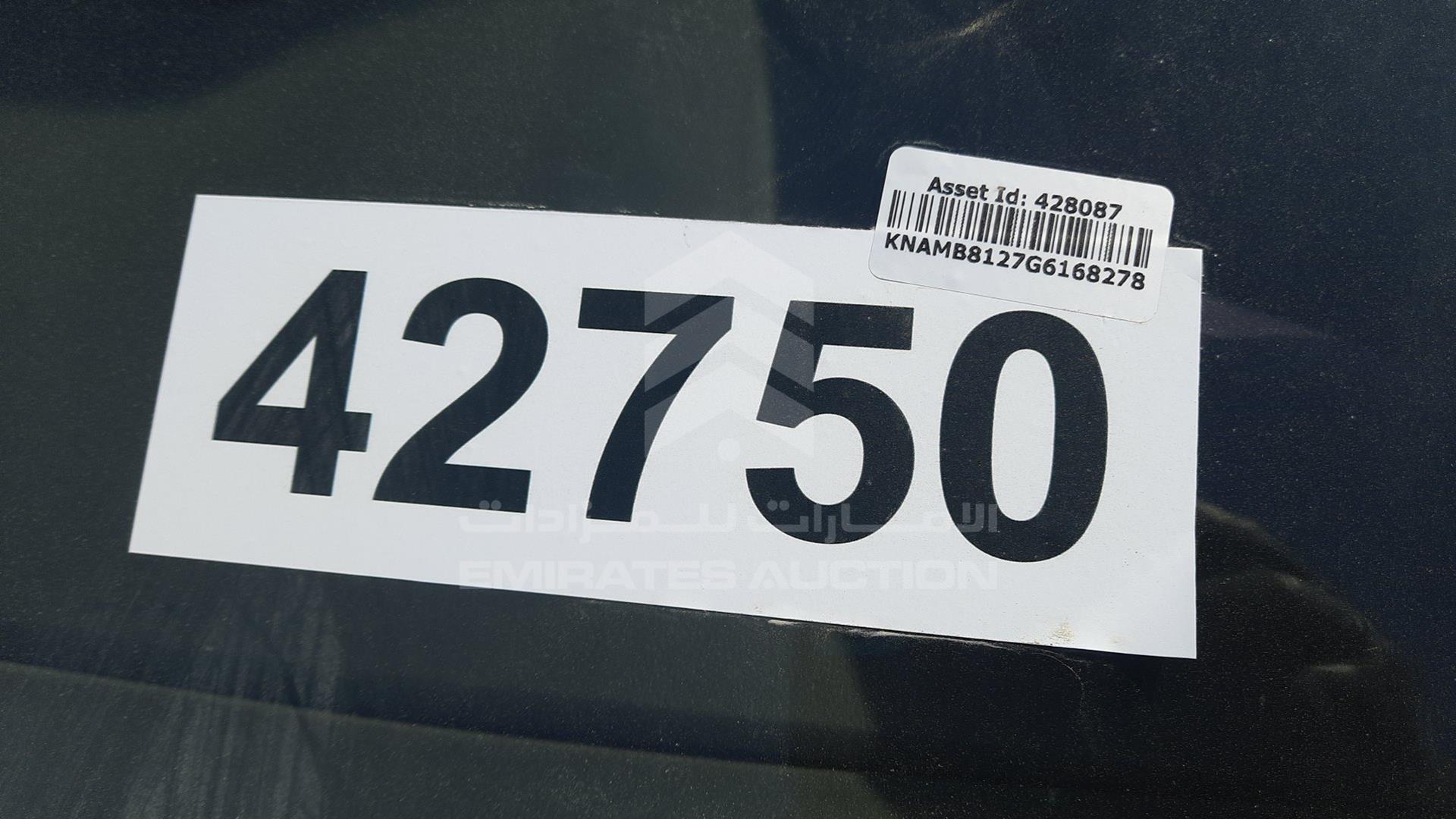 2016 KIA CARNIVAL VIN: KNAMB8127G6168278
