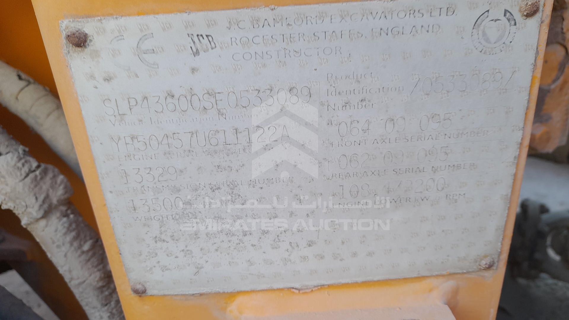 1993 JCB 436 VIN: SLP43600SE0533089