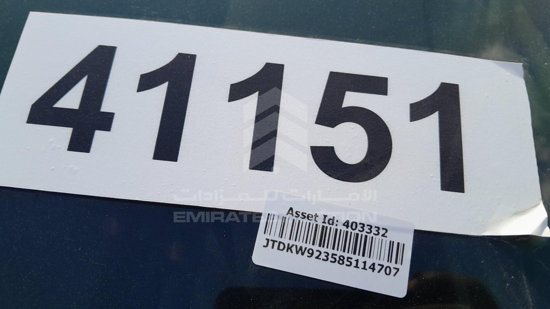 2008 TOYOTA YARIS VIN: JTDKW923585114707