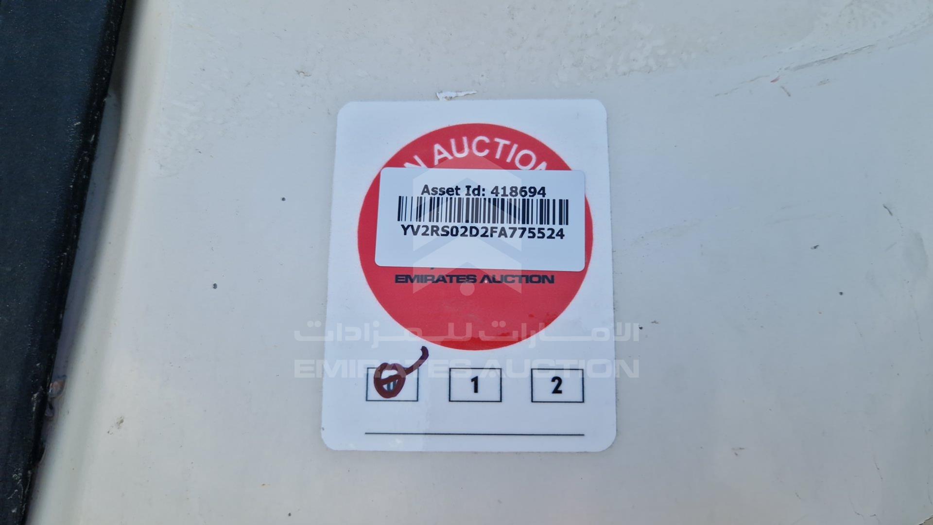 2015 VOLVO FH 440 VIN: YV2RS02D2FA775524