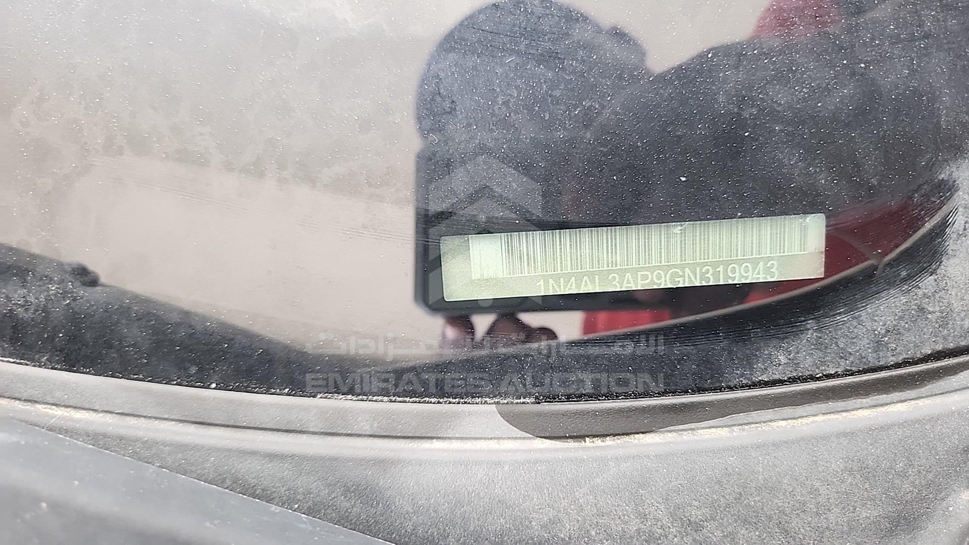 2016 NISSAN ALTIMA VIN: 1N4AL3AP9GN319943