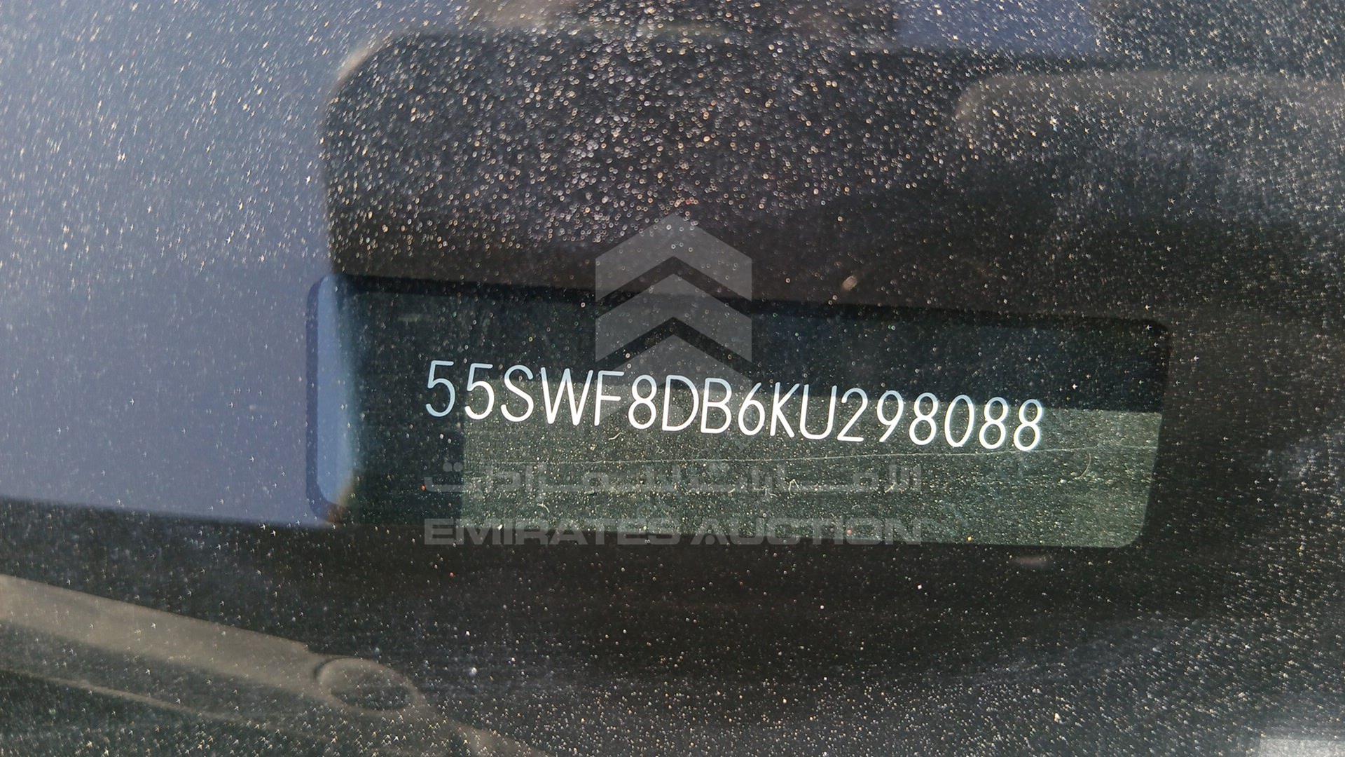 2019 MERCEDES C 300 VIN: 55SWF8DB6KU298088