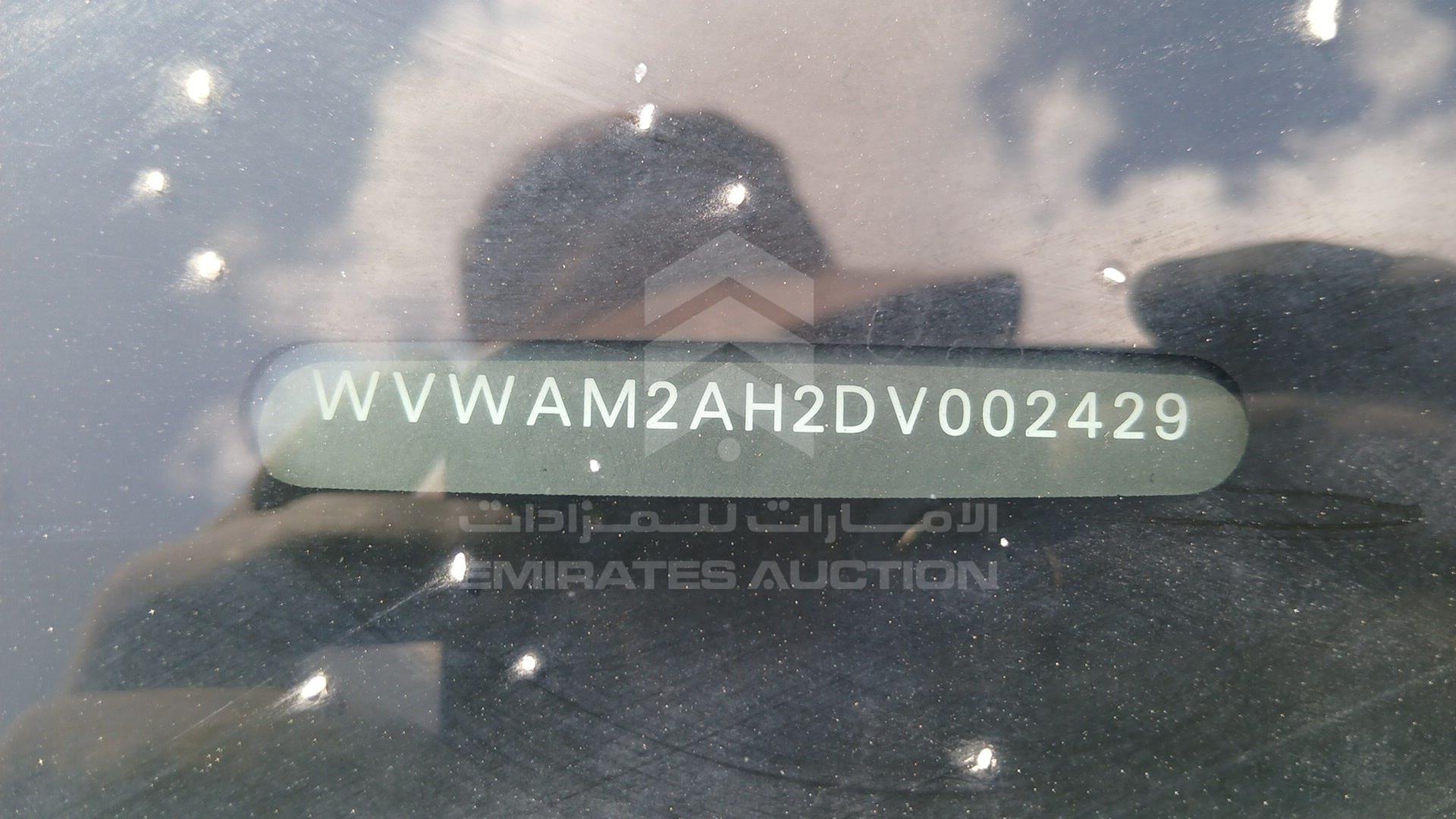 2013 VOLKSWAGEN EOS VIN: WVWAM2AH2DV002429