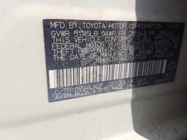 Lexus LS 430 2004 JTHBN36F440145926 Image 29