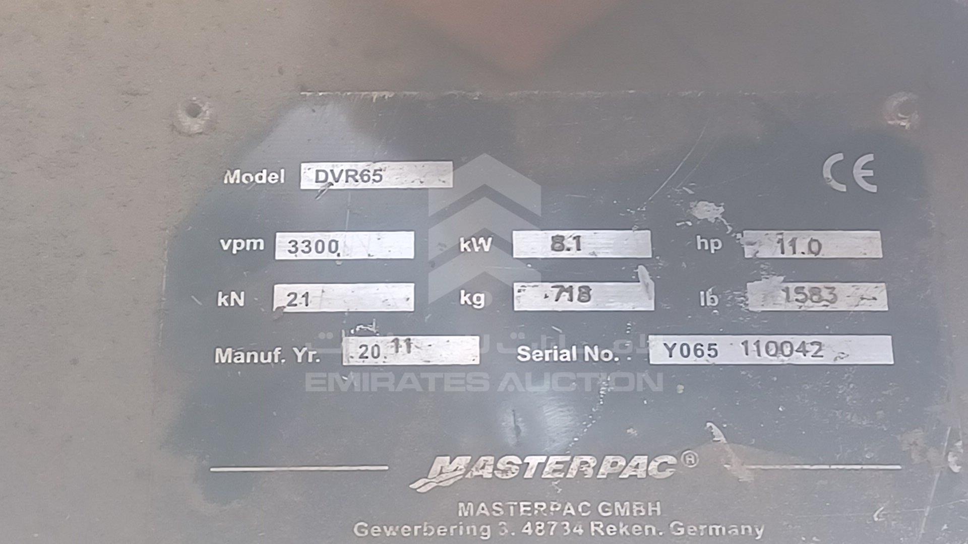 2011 UNDEFINED ROLLER VIN: Y065110042