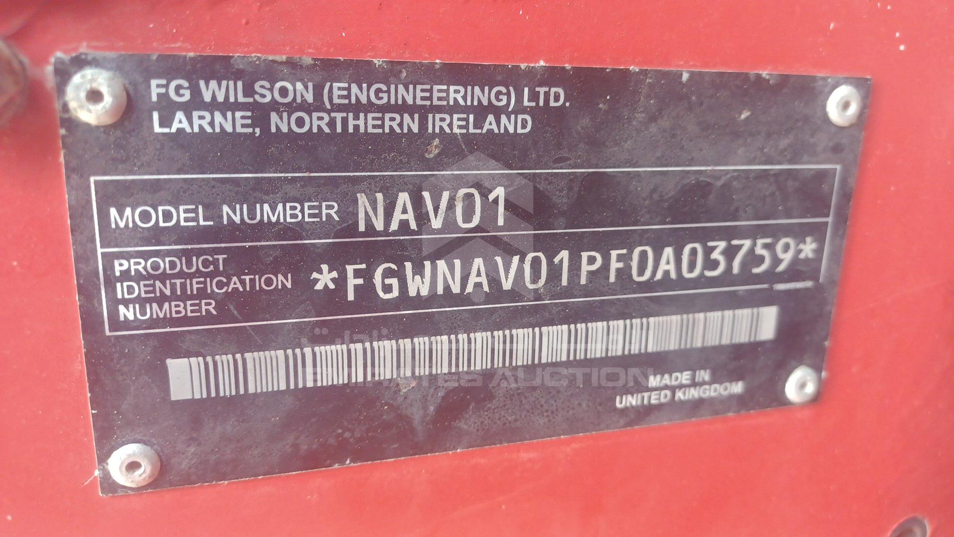 0 GENERATOR FG WILSON VIN: FGWNAV01PF0A03759