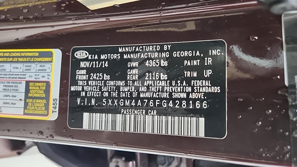 5XXGM4A76FG428166 - 2015 KIA OPTIMA - #527049