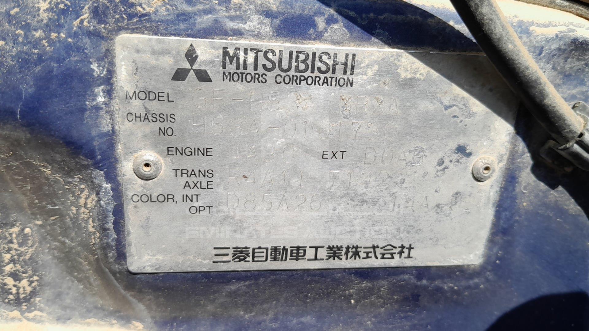 0 MITSUBISHI PAJERO MINI VIN: H53A0101730