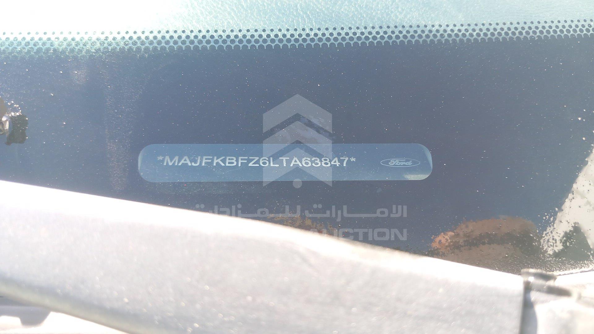 2020 FORD FIGO VIN: MAJFKBFZ6LTA63847
