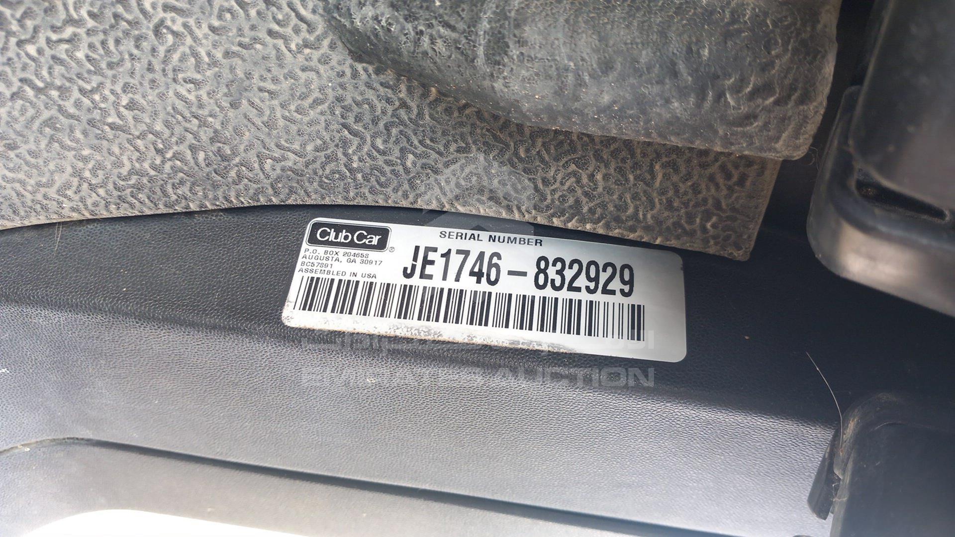 0 GOLF CART ELECTRIC VIN: JE1746832929