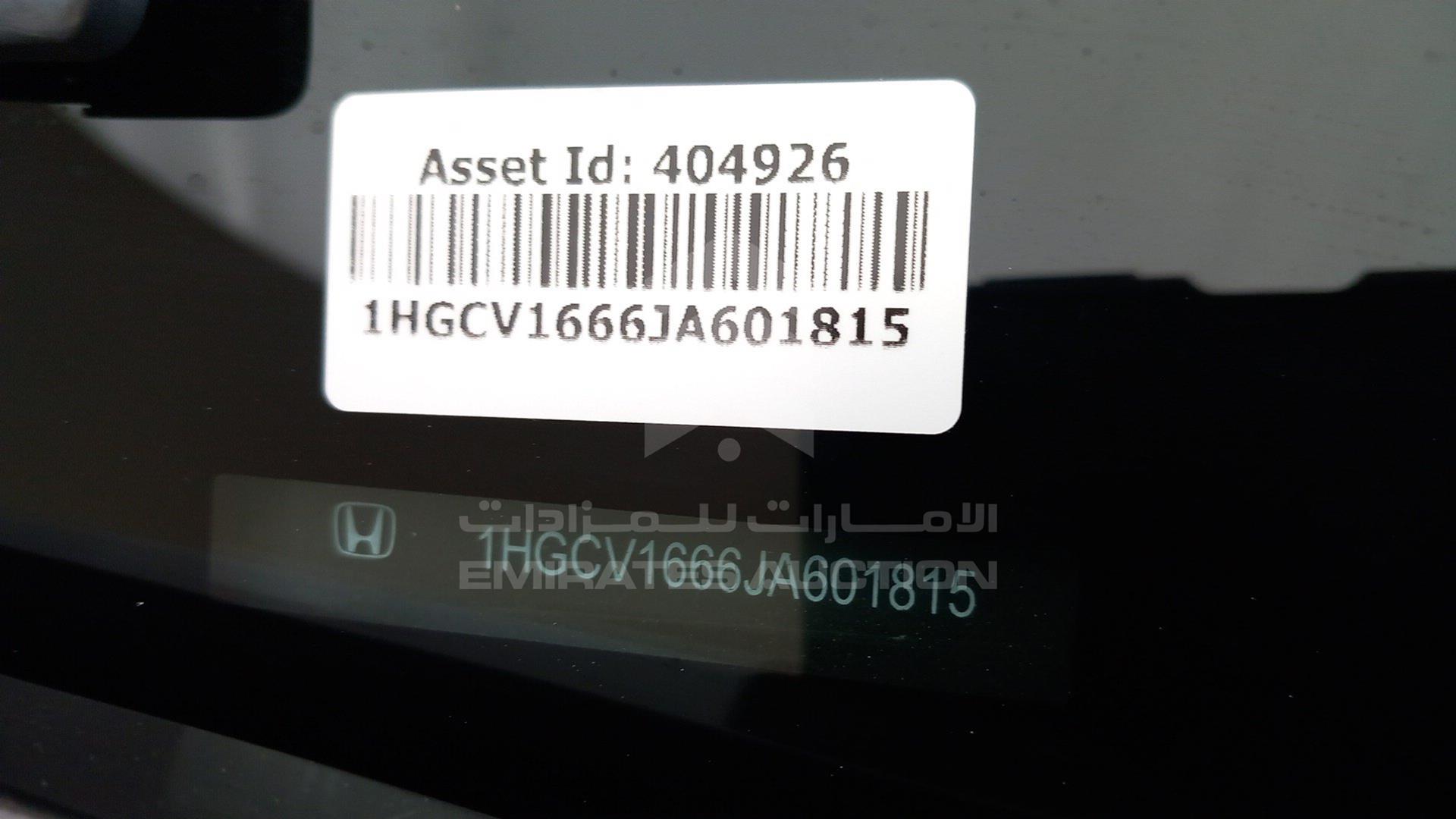 2018 HONDA ACCORD VIN: 1HGCV1666JA601815