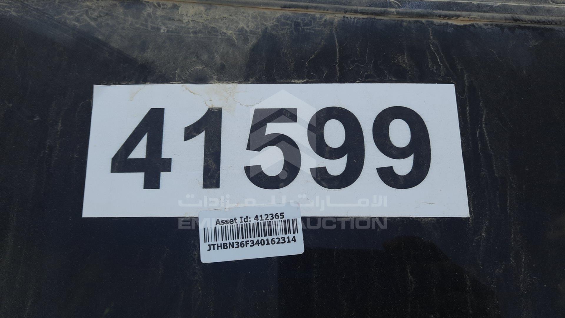 2004 LEXUS LS 430 VIN: JTHBN36F340162314