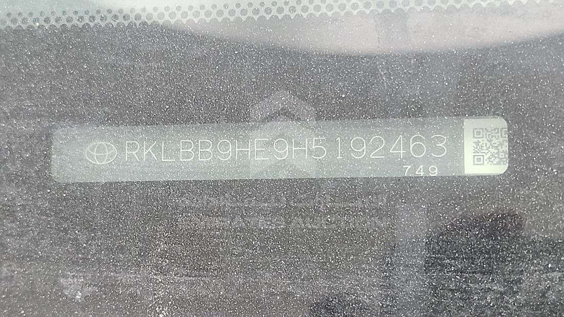 2017 Toyota Corolla — VIN on Frame — Photo 3