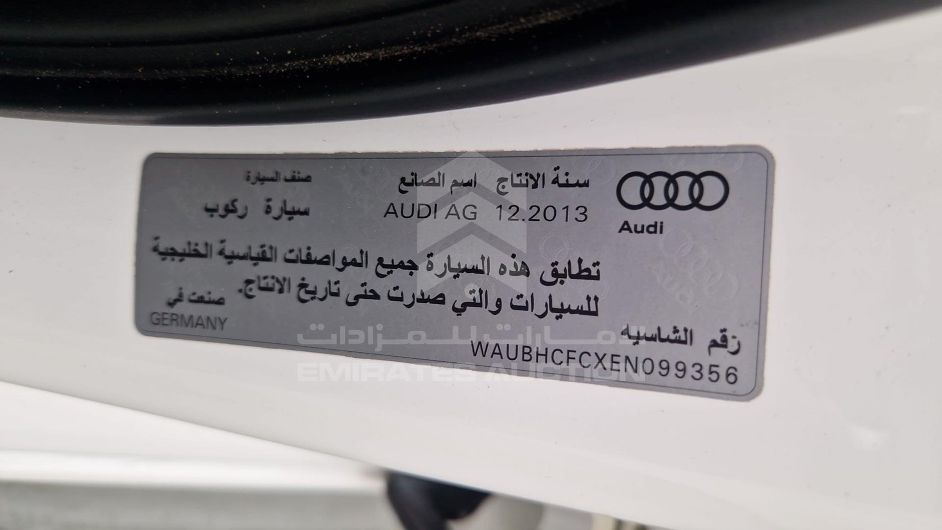 2014 AUDI A6 VIN: WAUBHCFCXEN099356