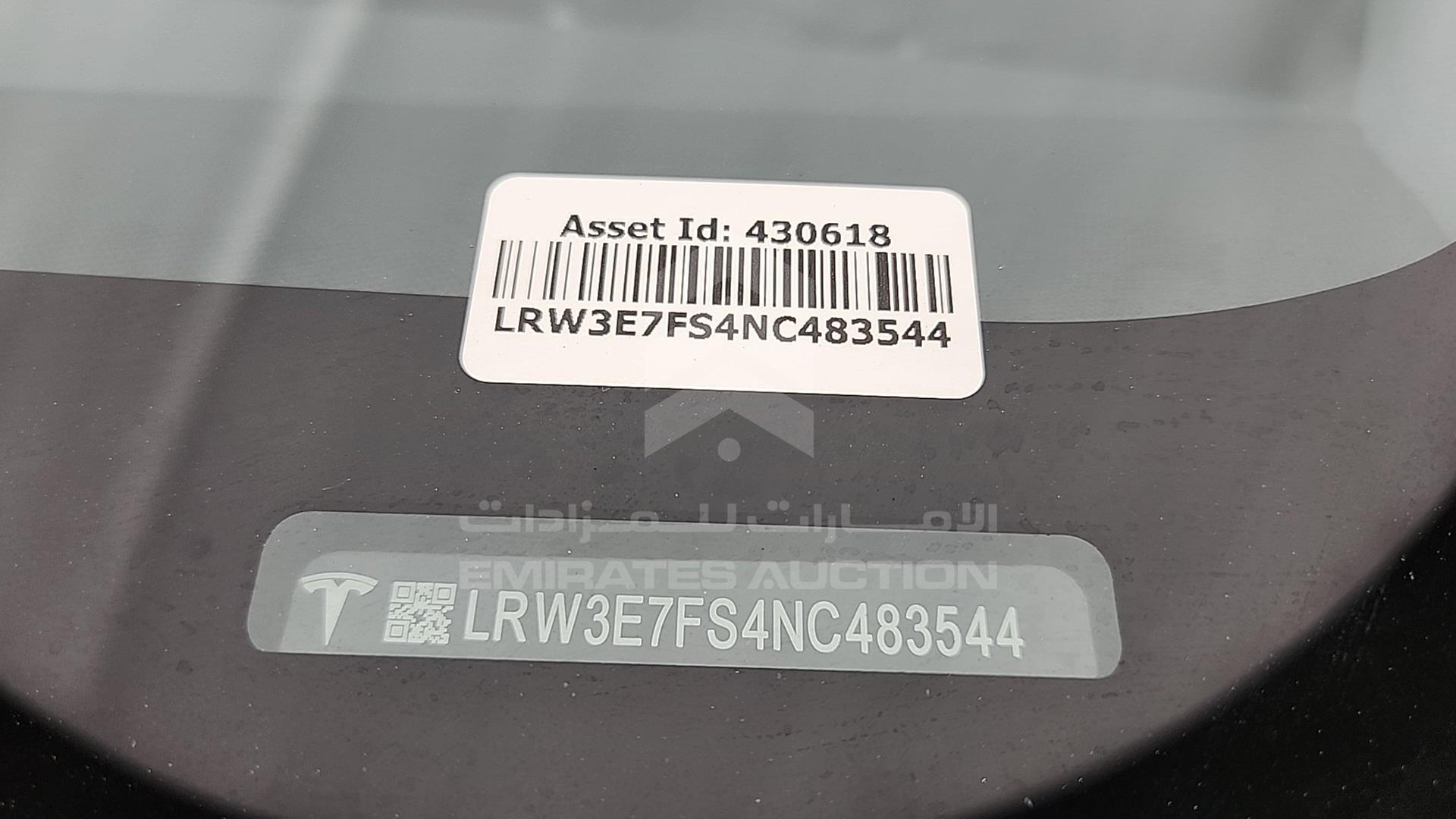 2022 TESLA MODEL 3 VIN: LRW3E7FS4NC483544