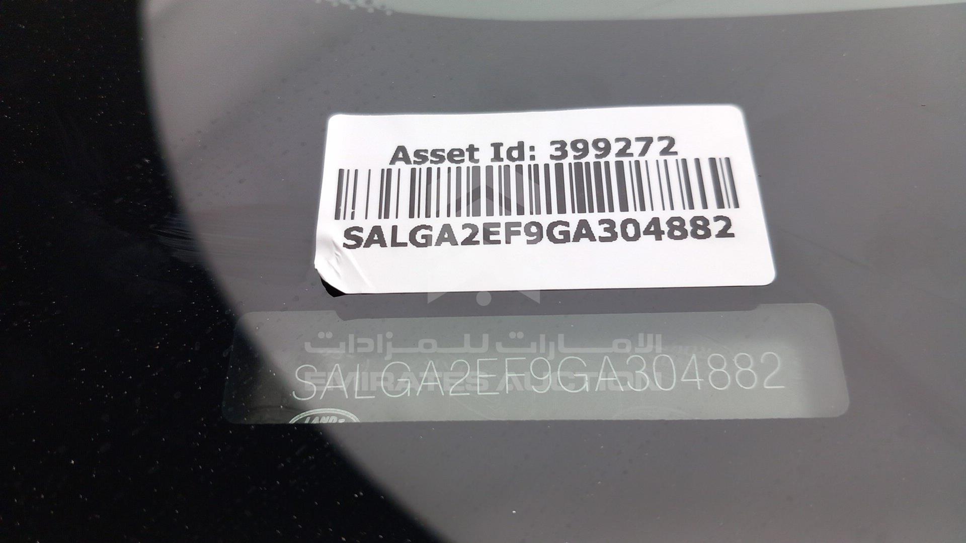 2016 RANGE ROVER VOGUE VIN: SALGA2EF9GA304882