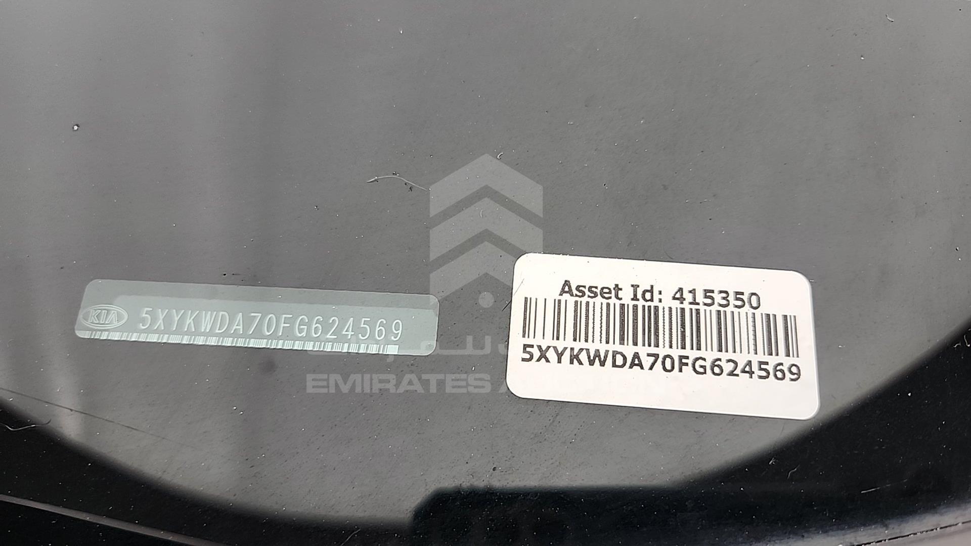 2015 KIA SORENTO VIN: 5XYKWDA70FG624569