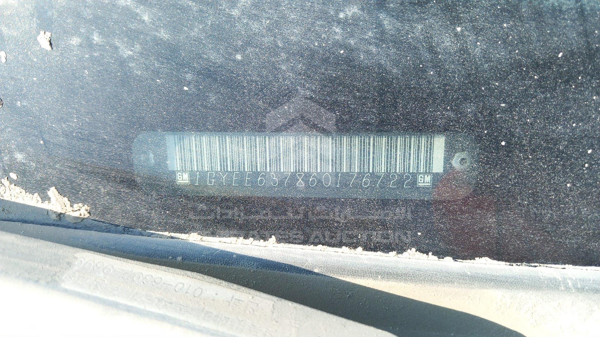 2006 CADILLAC SRX VIN: 1GYEE637860176722