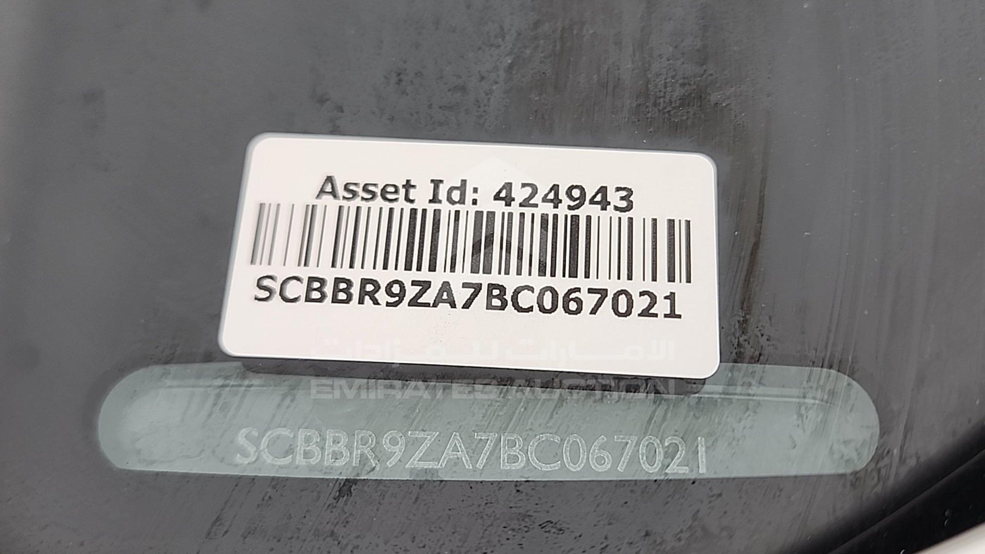 2011 BENTLEY CONTINENTAL VIN: SCBBR9ZA7BC067021
