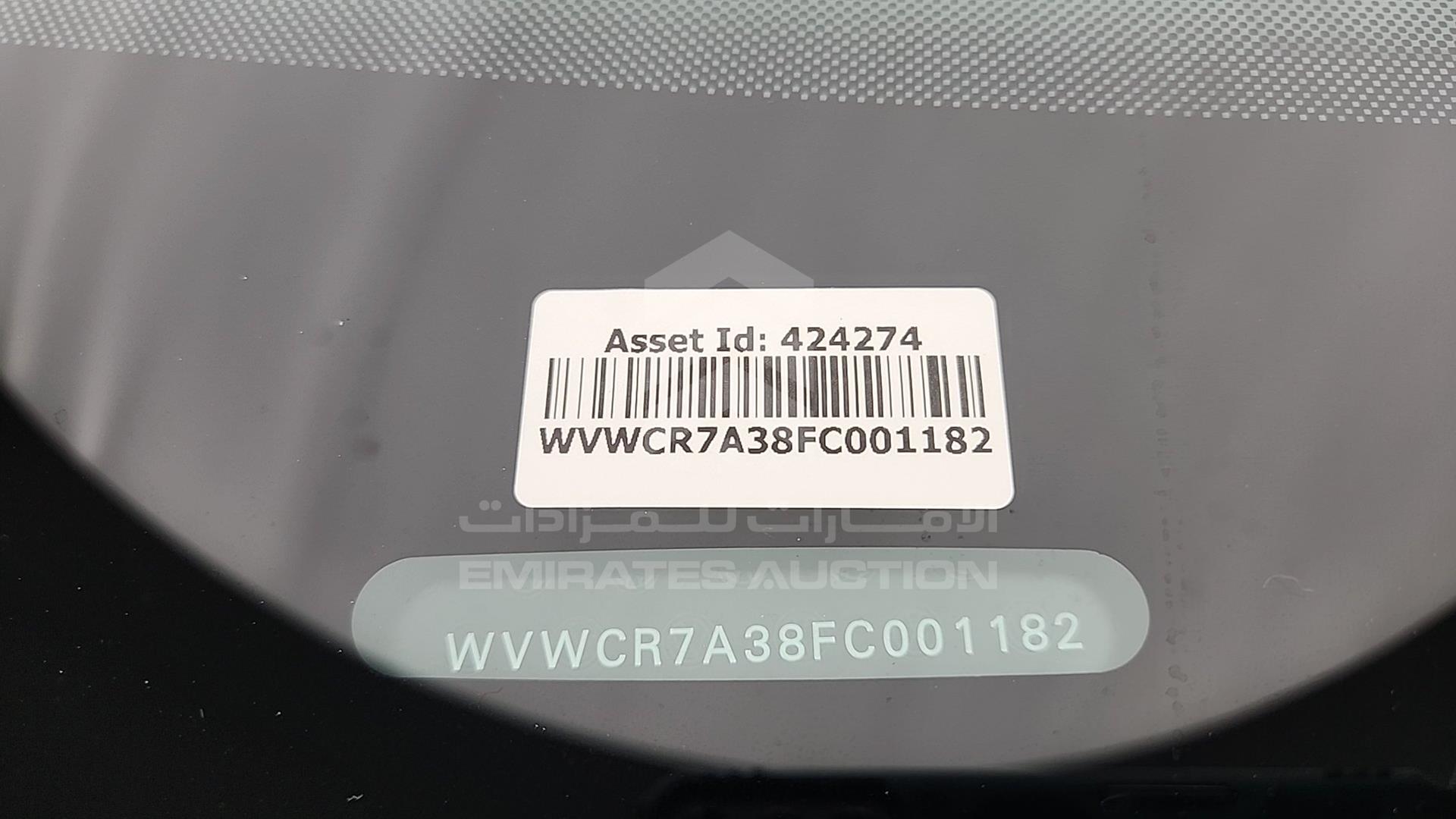 2015 VOLKSWAGEN PASSAT VIN: WVWCR7A38FC001182