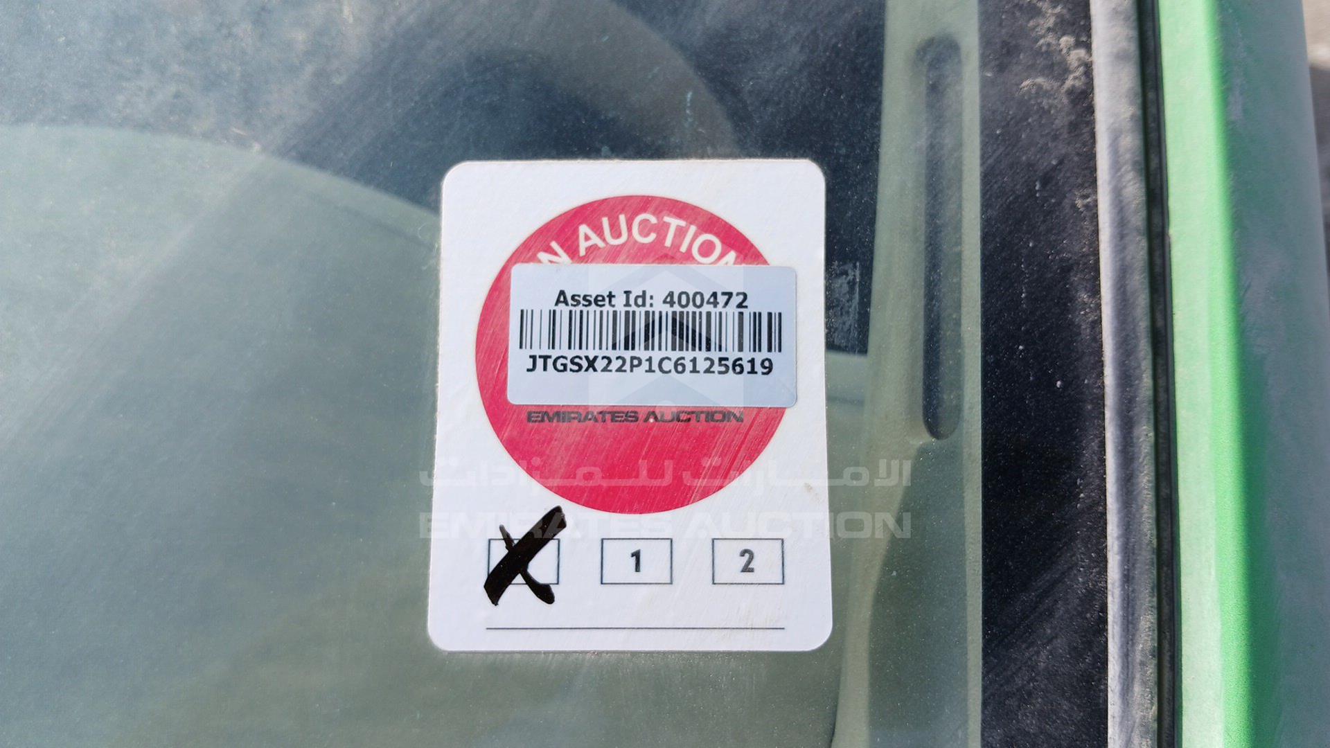2012 TOYOTA HIACE VIN: JTGSX22P1C6125619