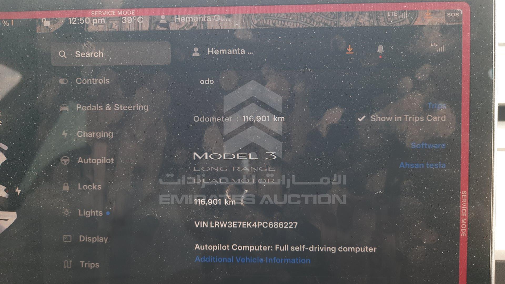 2023 TESLA MODEL 3 VIN: LRW3E7EK4PC686227