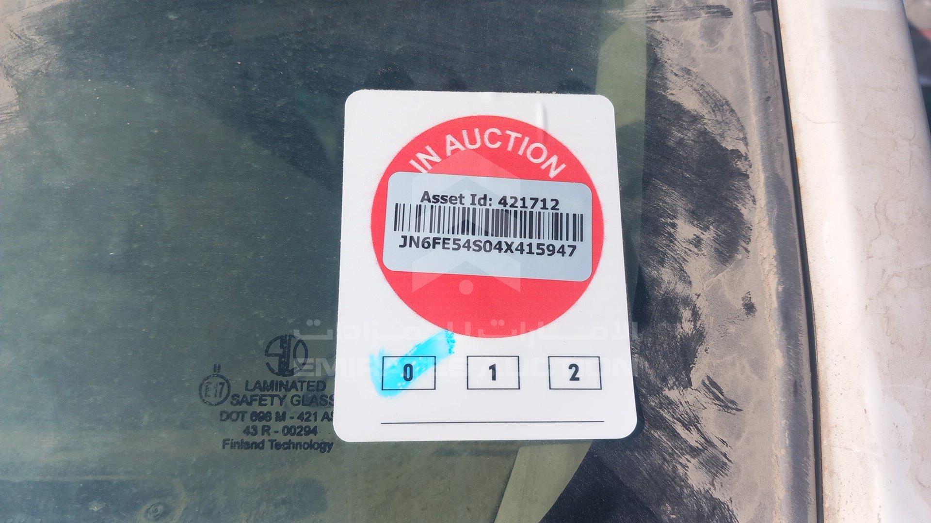 2004 NISSAN URVAN VIN: JN6FE54S04X415947