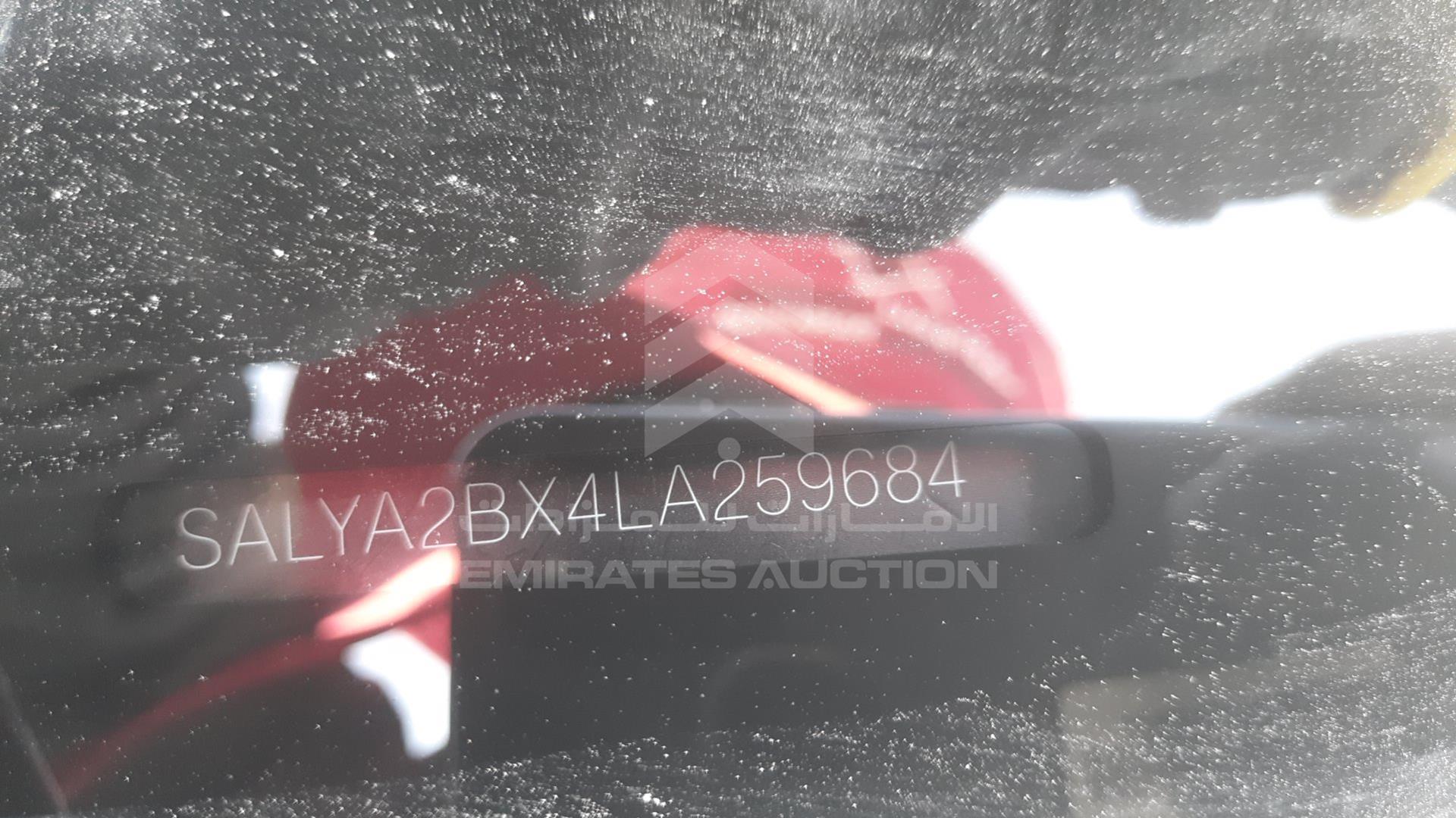 2020 RANGE ROVER VELAR VIN: SALYA2BX4LA259684